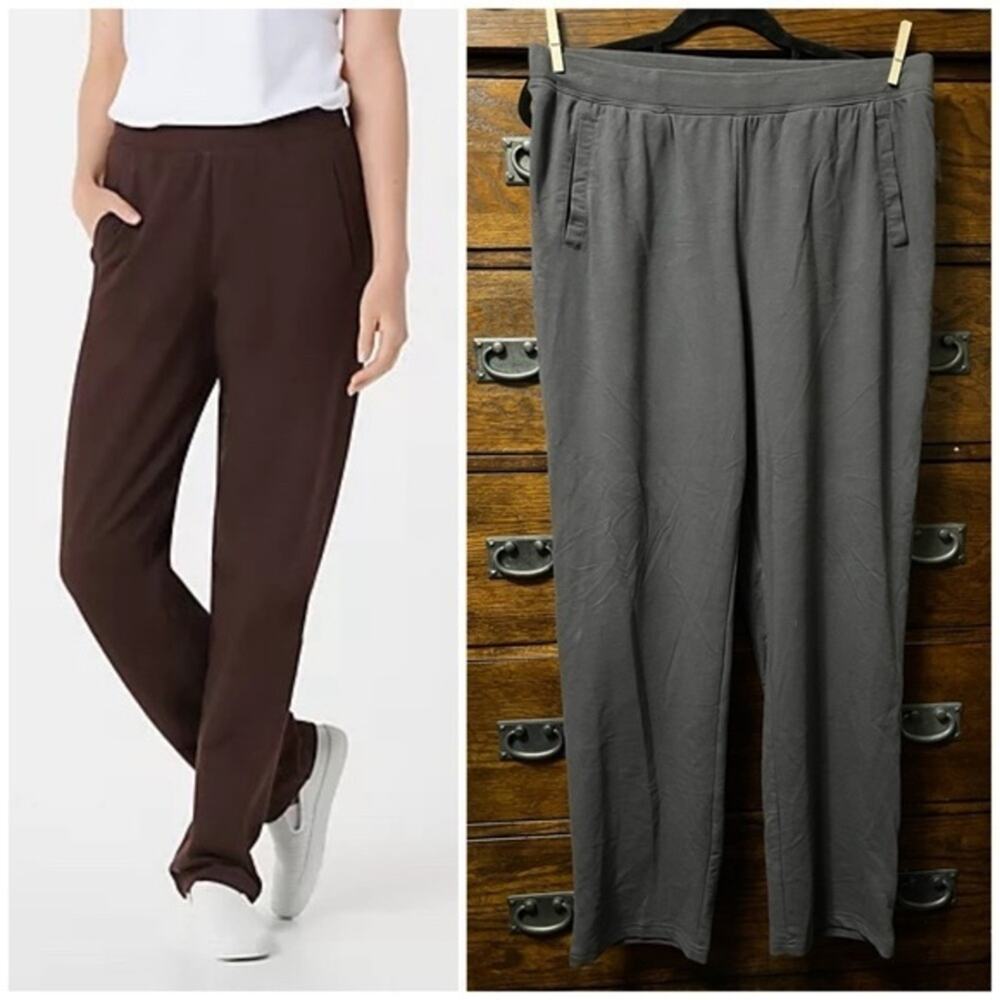 NWOT! Denim & Co. Active Regular Straight Leg Knit Pants